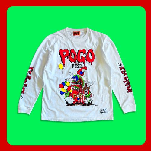 【ご予約受付中】 POGO FINK long sleeve T-shirt (ホワイト)