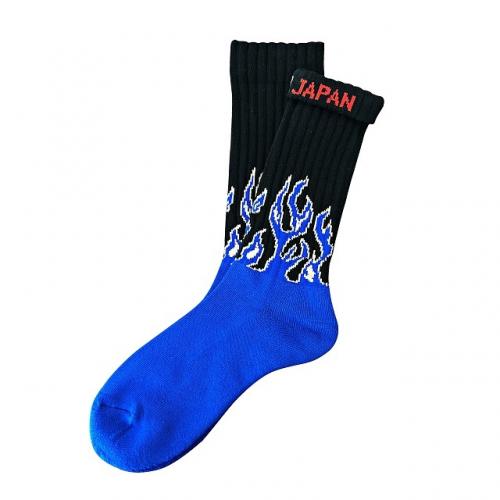 ching & co."Fire Burning -blue-" Socks