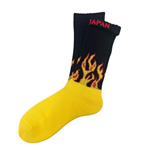 ching & co."Fire Burning -yellow-" Socks
