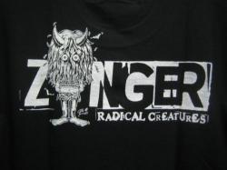 ZINGER 最後の指スケ Tシャツ BK