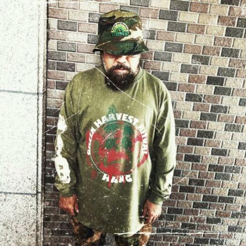 GREEN HARVEST RITUAL ロングスリーブTシャツ カーキ