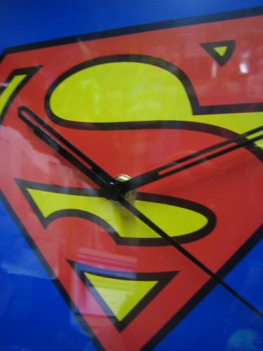スーパーマン 壁掛け時計 ブルー